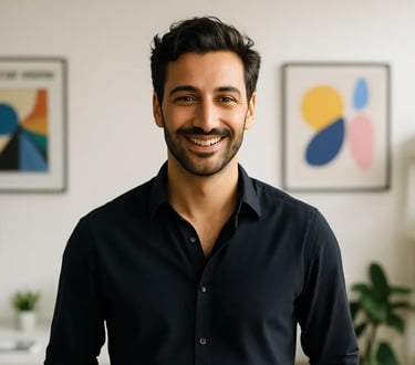 a man with a mustache and mustaches on his face