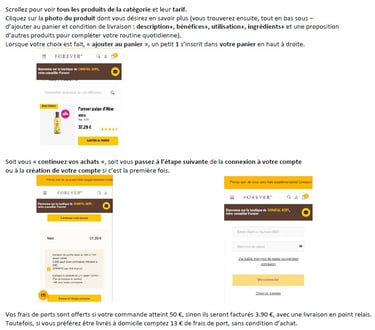 Notice panier et ouvrir compte client Aloe Vera
