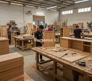 Workshop interior furnitur depok