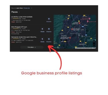 google business profile listings
