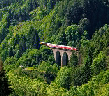 train through Rhine Valley, Germany