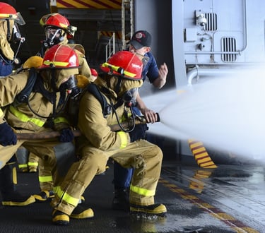 a group of firefighters in full gear