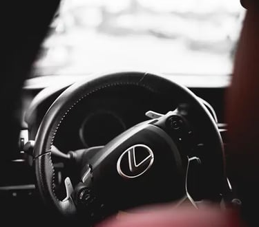 Inside View of lexus on car tyres sold at a tire shop in nigeria