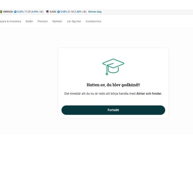 Avanza godkÀnner dig av köp av vÀrdepapper