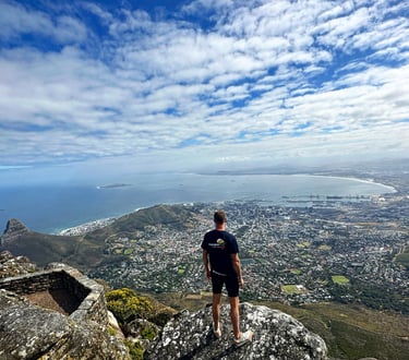 The view from the top of Table Mountain 