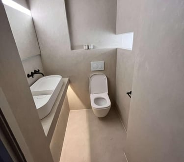 Finished family bathroom renovation with bath, taps, and vanity by PBP Services in Evesham