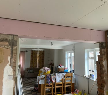 kitchen wall removed for a renovation in malvern by Lakes building and plastering services