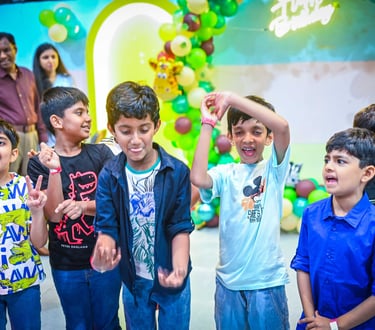 Family Gathering in Kids Birthday Celebration Gurgaon at Wupi Trampoline Park , Best Kids Play Zone 