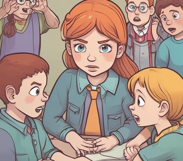 a cartoonish illustration of a teacher's teacher's classroom