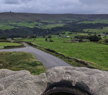 Just here and over there. Pooling on Great Rock. Stone names.