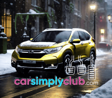 a yellow honda cr-v