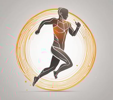 Athlete training with digital devices in a modern gym environment.