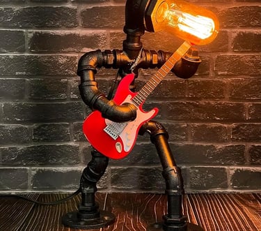 a lamp that is sitting on a table