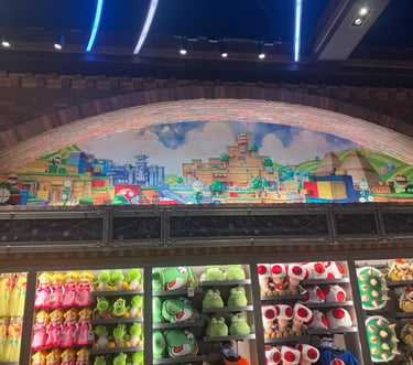 Super Nintendo World - Mural of a Mario World