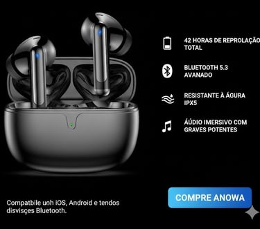 fone de ouvido sem fio