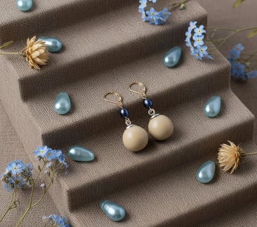 Boucles d’oreilles artisanales faites main, collection Bijoux Bourbon By Chrys