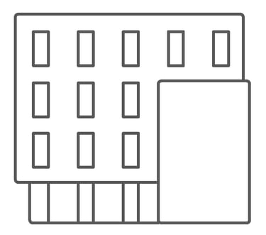 ikona i symbol budynku wielorodzinnego