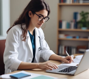 A diverse group of professionals participating in a corporate English training session.