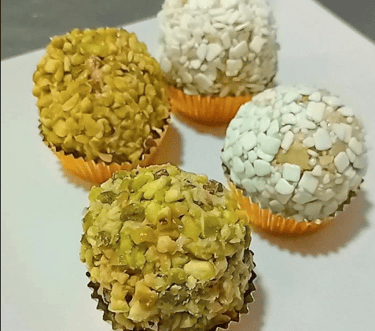 Trufas de Pistacho y Chocolate Blanco Pastelería ISA Murcia