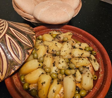 tajine poulet pomme de terre olives et citrons confits