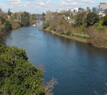 Waikato River passing through Hamilton