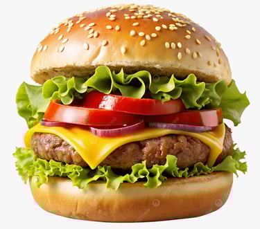 Delicious Food burger sold at De Place @ De Beach Resort In Ghana