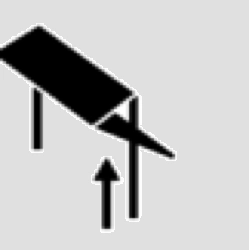 a black and white picture of a table with a knife and knife