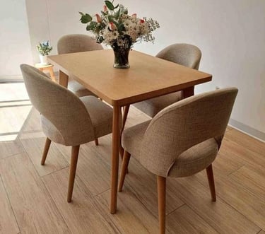 comedor en cedro elegante 4 puestos