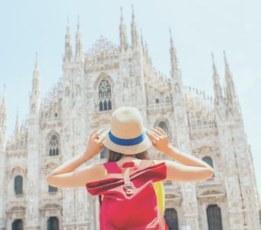 SWB Global Academy | Nurturing Curious Minds | Individualized Learning | Student looking at Gaudi's Sagrada Família