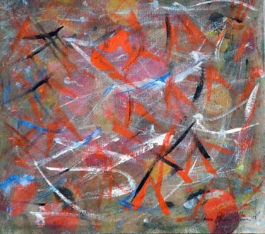 Choreography 17.78 x 12.7 cm Acrylic poured paint on canvas