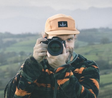 a photo of mike brogden with a sony camera