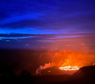 Hawaii - Volcanoes National Park. Volcano eruption