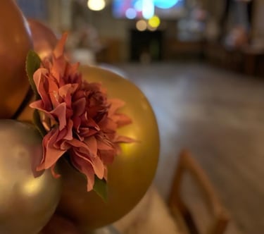 balloons with flowers