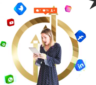 Imagen promocional de manejo de redes sociales