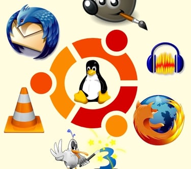 Image avec les logos de logiciels libres