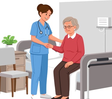 "تمريض ومساعدين تمريض وجليسات بالمنزل لكبار السن والحالات المزمنة - سكن هيل"ل