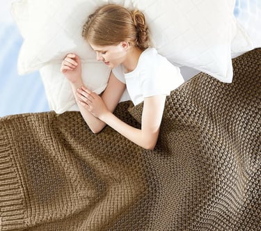 Cooling Chunky Knit Heavy Blanket