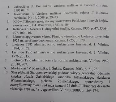 šaltinai praeities tyrimams
