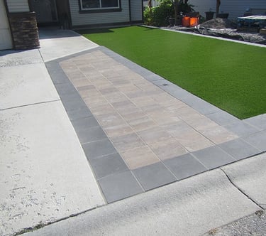 Synthetic grass infilled with Envirofill.