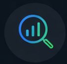 magnifying glass with chart