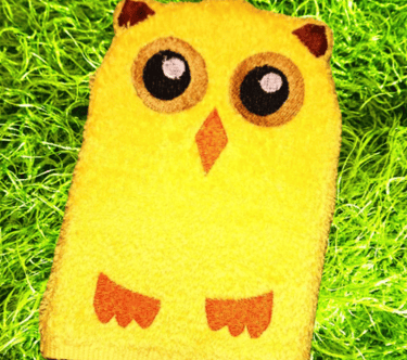 lesbroderiesdenonette ITH gant de toilette Hibou 2