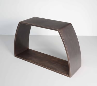 Console Table inspired by hope and unity symbolised by Rainbows,, produced by Tom Faulkner