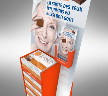 Modélisation 3D d'une PLV avant impression pour visualisation du rendu et préparation des documents 