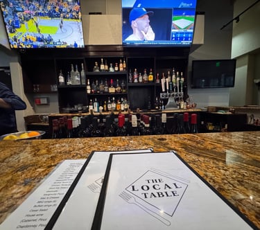 Bar area at Dos Vientos Local Table in Newbury Park serving Italian wines and cocktails