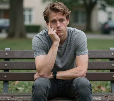 Gray trail of bare footprints walking across a white background in an unsteady pattern