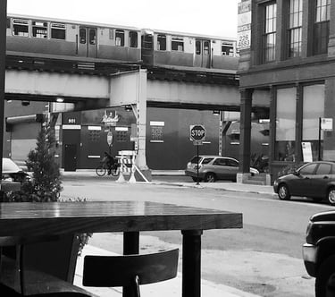 Chicago- above ground train