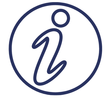 i entouré d'un rond pour indiquer les infos pratiques
