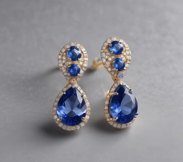 A gold ring with a central, large, round diamond flanked by smaller diamonds is resting on a light-colored textured surface. The setting is intricate, showcasing fine details and craftsmanship.