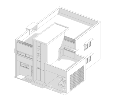3d isometric model of a g+1 residential building in talcher