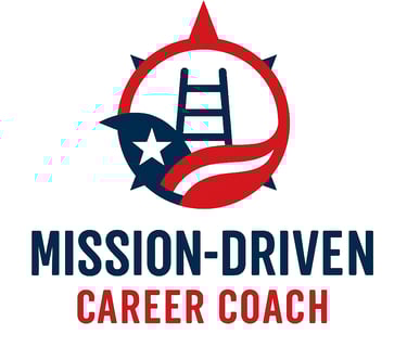 Mission-driven career coach badge - veteran-owned career coaching services